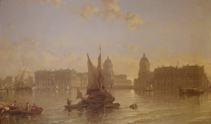 Schiffe auf der Themse bei Greenwich